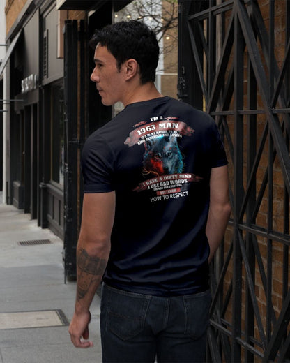 BORN IN 1963 - KNOW HOW TO RESPECT - BIRTHDAY T-SHIRT FOR MEN - Us1963 (SKU12-286-1963)