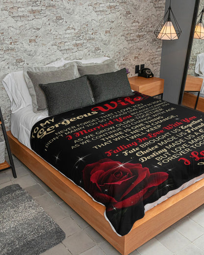 Special Gift For My Gorgeous Wife Blanket – “Never Forget That I Love You” – I Love You Forever – From Husband (SKU2602-02)
