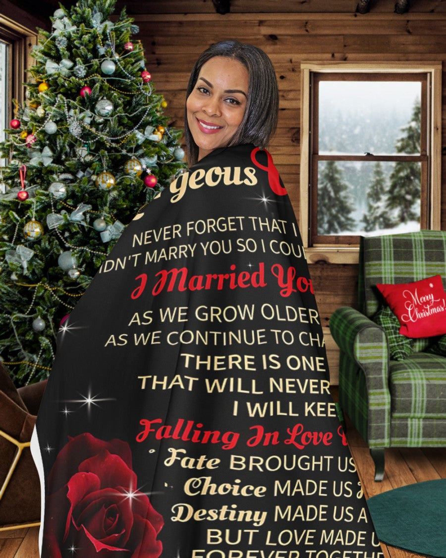 Special Gift For My Gorgeous Wife Blanket – “Never Forget That I Love You” – I Love You Forever – From Husband (SKU2602-02)
