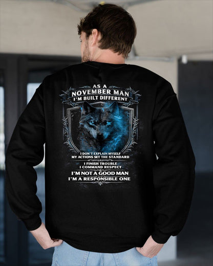 NOVEMBER - BUILT DIFFERENT - BIRTHDAY T-SHIRT FOR MEN - KATE11 (SKU12-301-11)
