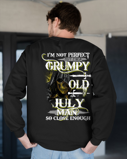 JULY SHIRT – I’m Not Perfect But I’m A Grumpy Old July Man – So Close Enough – KATE07 (SKU26T-01242-07)