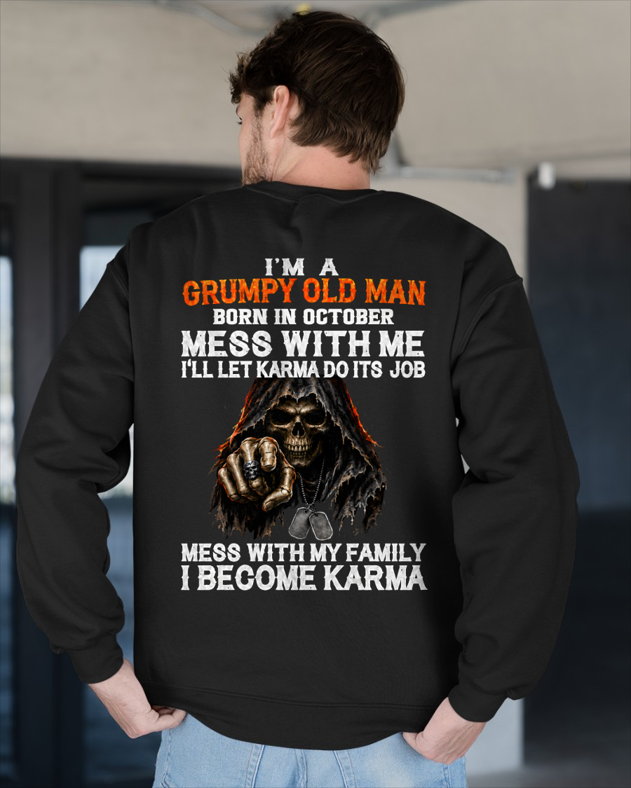 OCTOBER SHIRT - I'm A Grumpy Old Man Born In October - Funny Gift For Yourself - KATE10 (SKU2608-486-10)