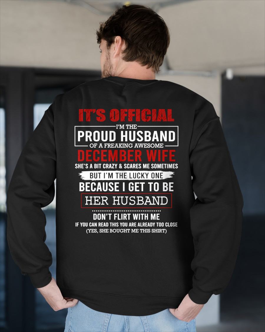 DECEMBER SHIRT – Don't Flirt With Me, If You Can Read This You Are Already Too Close – FUNNY SHIRT – FROM WIFE TO HUSBAND – KATE12 (SKU26T-01227-12)