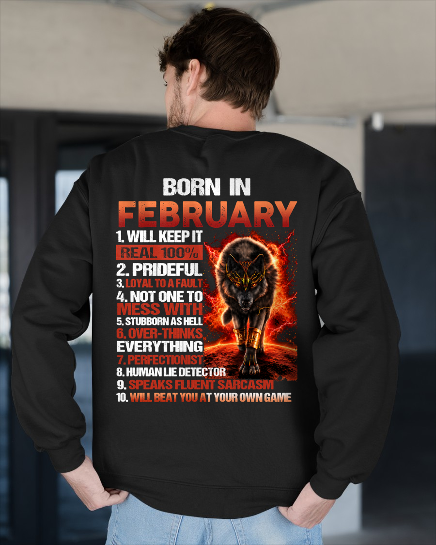 FEBRUARY MEN'S SHIRT - Born In February - Funny Gift For Yourself - KATE02 (SKU2609-19-02)