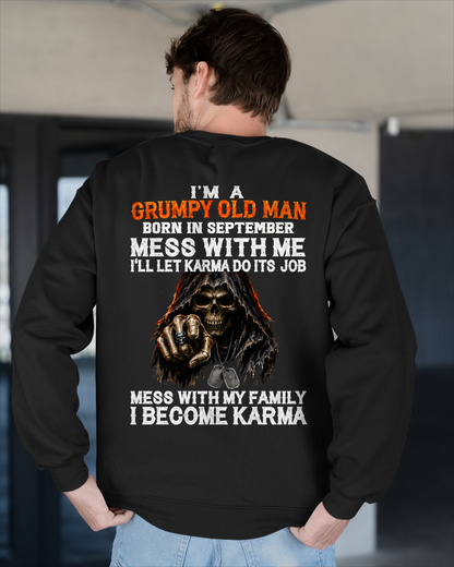 SEPTEMBER SHIRT - I'm A Grumpy Old Man Born In September - Funny Gift For Yourself - KATE09 (SKU2608-486-09)