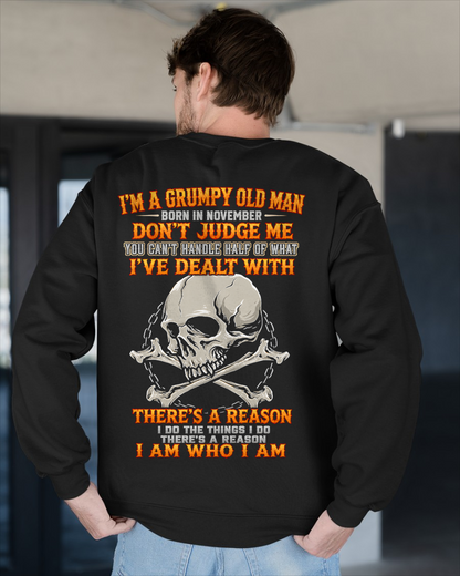 NOVEMBER SHIRT - I'm A Grumpy Old Man Born In November - Funny Gift For Yourself - KATE11 (SKU2608-580-11)