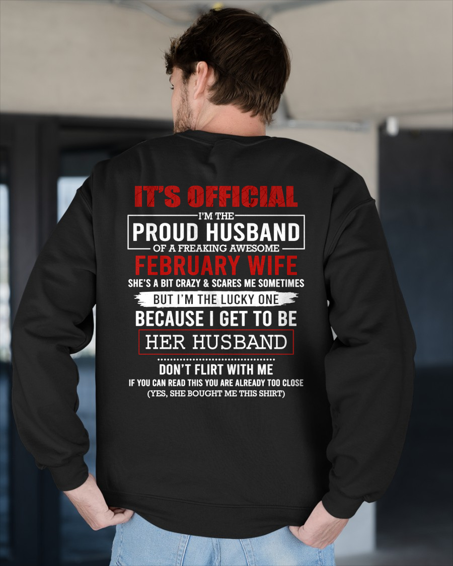FEBRUARY SHIRT – Don't Flirt With Me, If You Can Read This You Are Already Too Close – FUNNY SHIRT – FROM WIFE TO HUSBAND – KATE02 (SKU26T-01227-02)