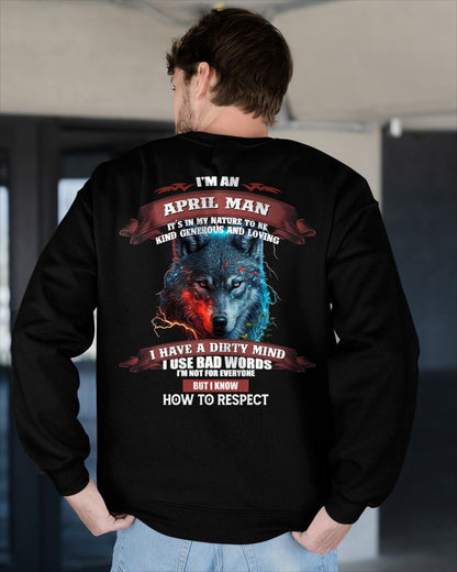 APRIL - KNOW HOW TO RESPECT - BIRTHDAY T-SHIRT FOR MEN - KATE04 (SKU12-162-04)