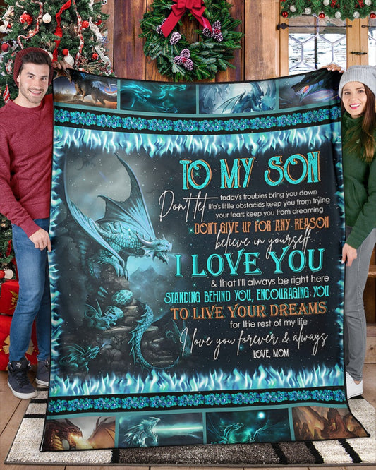 BLANKET FOR SON - GIFT FROM MOM - COMFORT & WARMTH GIFT NTTD00 (SKUB11-62)