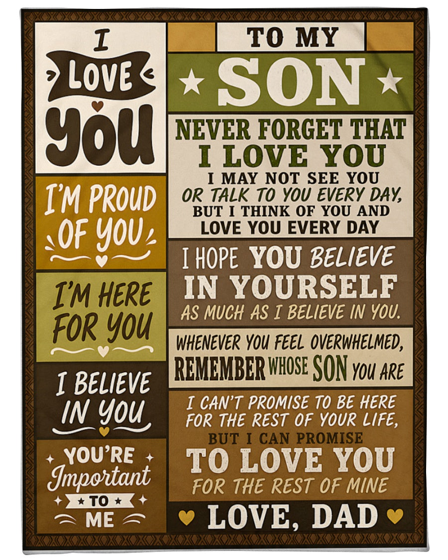 BLANKET - FROM DAD TO SON - PERFECT GIFT FOR SON (SKU2608-519)