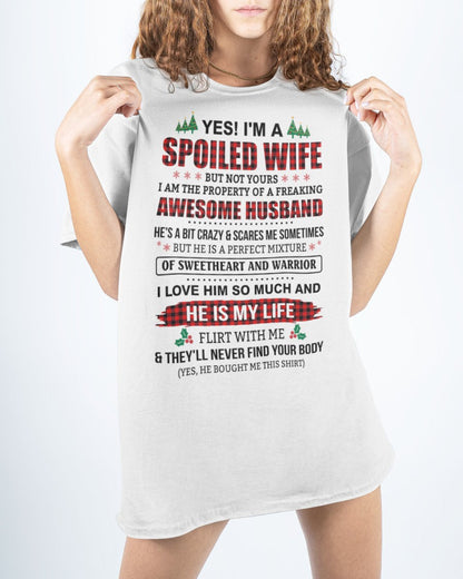 SPOILED WIFE OF AWESOME HUSBAND - PERFECT CHRISTMAS GIFT FROM HUSBAND - KATE00