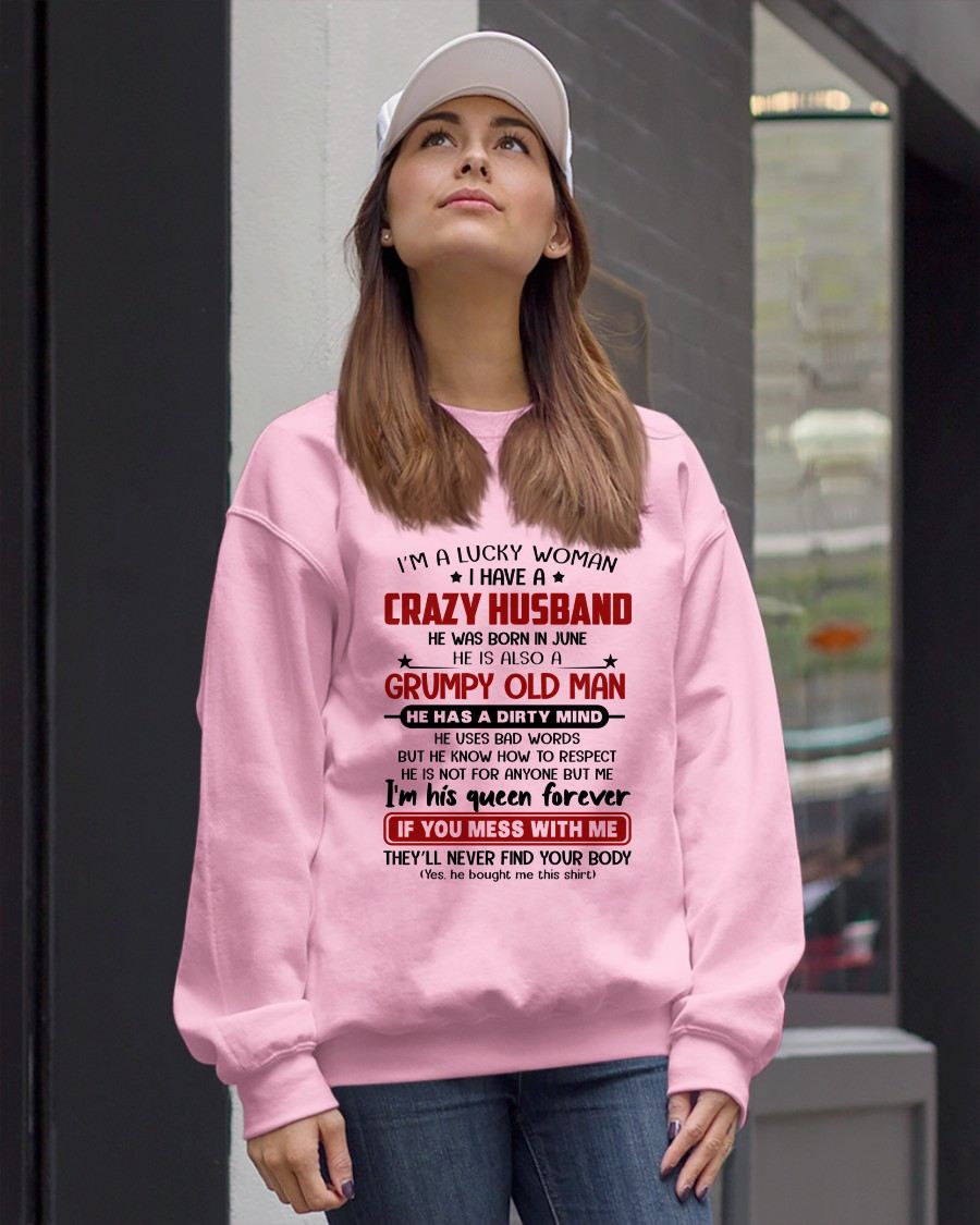 JUNE - TO MY WIFE - I'M A LUCKY WOMAN - GIFT FROM HUSBAND - KATE06 (SKU12-282-06)