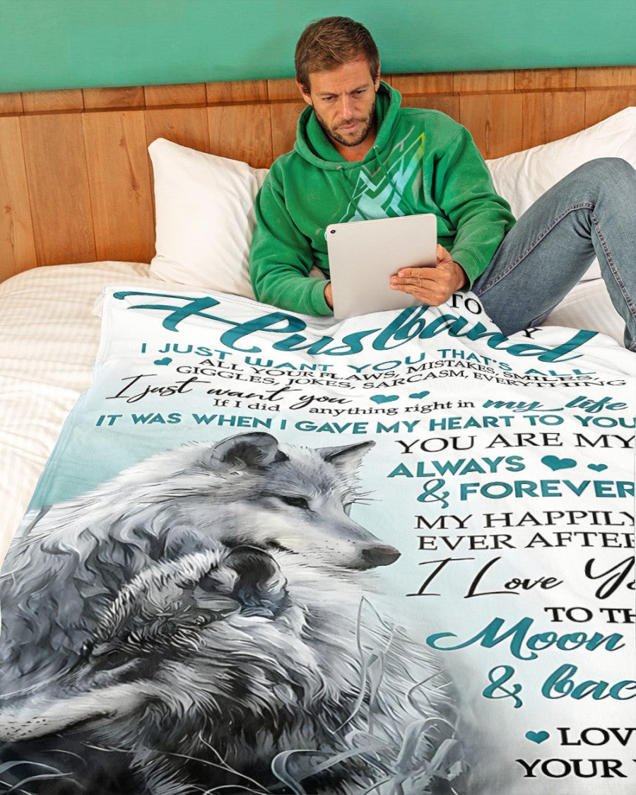 Special Gift For Your Husband Blanket - From Wife (SKU-CHAU-B21) FULL