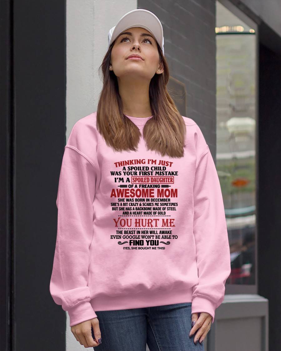 DECEMBER - TO MY DAUGHTER - SPOILED DAUGHTER - PERFECT GIFT FOR DAUGHTER - GIFT FROM MOM - KATE12 (SKU10-151-12)