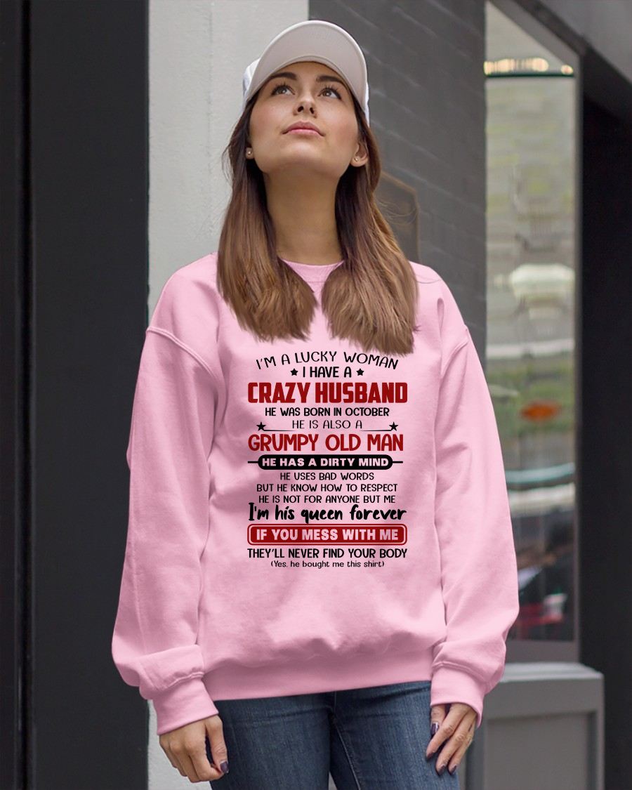 OCTOBER - TO MY WIFE - I'M A LUCKY WOMAN - GIFT FROM HUSBAND - KATE10 (SKU12-282-10)