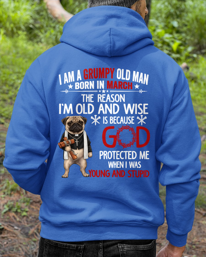 MARCH – Grumpy Old Man Born In March Shirt – Funny Dad Grandpa Husband Birthday Idea (SKU2604-209-03)