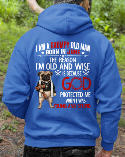 JUNE – Grumpy Old Man Born In June Shirt – Funny Dad Grandpa Husband Birthday Idea (SKU2604-209-06)