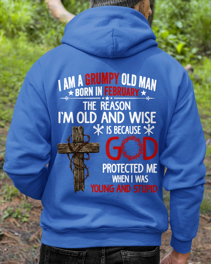 FEBRUARY – Grumpy Old Man Born In February Shirt – Faith Gift for Dad Grandpa Husband (SKU2604-219-02)