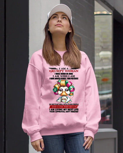 JUNE - GRUMPY WOMAN - BIRTHDAY SHIRT FOR WOMEN - FMA / KATE06 (SKU26T-01-22-06)