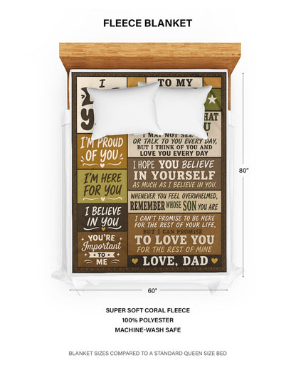 BLANKET - FROM DAD TO SON - PERFECT GIFT FOR SON (SKU2608-519)