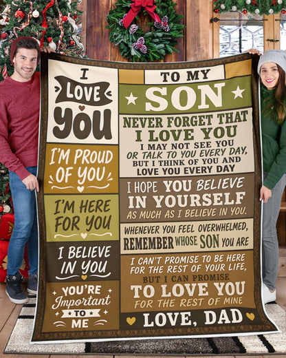 BLANKET - FROM DAD TO SON - PERFECT GIFT FOR SON (SKU2608-519)