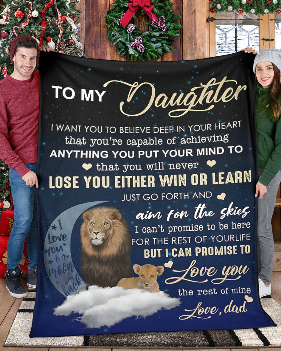 BLANKET FOR DAUGHTER - GIFT FROM DAD - COMFORT & WARMTH GIFT NTTD00