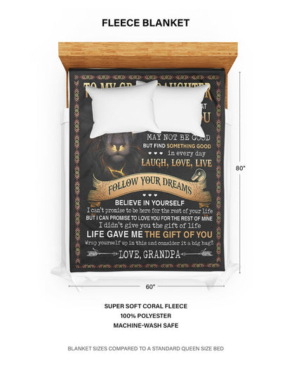 Special Gift For Your Granddaughter Blanket - From Grandpa (SKUB09-44)