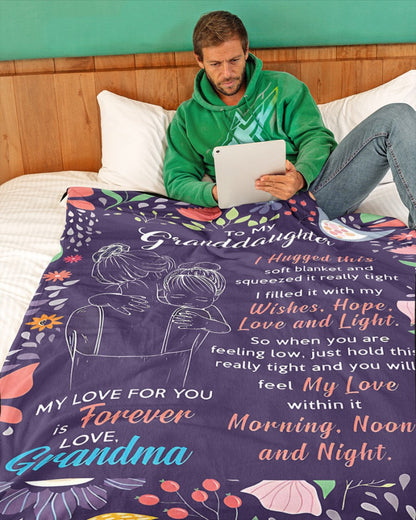 BLANKET FOR GRANDDAUGHTER – COMFORT & WARMTH GIFT Sherpa Fleece Blanket NTTD00 (SKUB-GRA02)