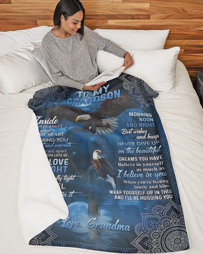Special Gift For Your Grandson Blanket - From Grandma (SKUB11-119)