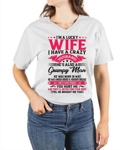 MAY - TO MY WIFE - I'M A LUCKY WIFE - GIFT FROM HUSBAND - KATE05 (SKU10-136-05)