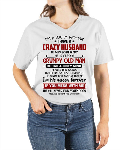 MAY - TO MY WIFE - I'M A LUCKY WOMAN - GIFT FROM HUSBAND - KATE05 (SKU12-282-05)