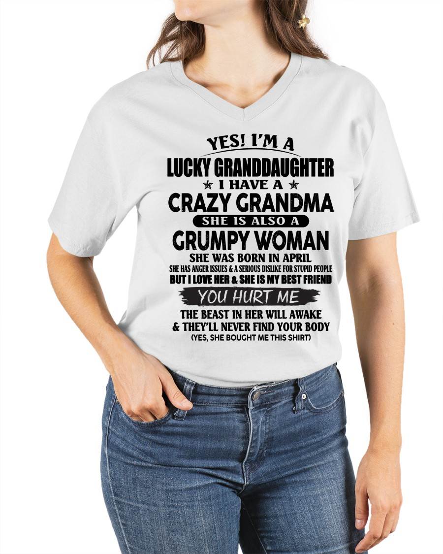 APRIL - LUCKY GRANDDAUGHTER OF CRAZY GRANDMA - PERFECT GIFT FROM GRANDMA - KATE04 (SKU12-146-04)