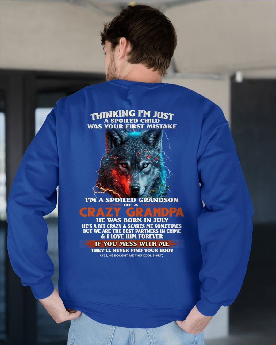 JULY - SPOILED GRANDSON - GIFT FROM GRANDPA - KATE07 (SKU26T-01-43-07)