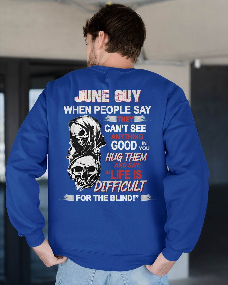 JUNE -  HUG THEM AND SAY... - BIRTHDAY T-SHIRT FOR MEN - KATE06 (SKU12-253-06)