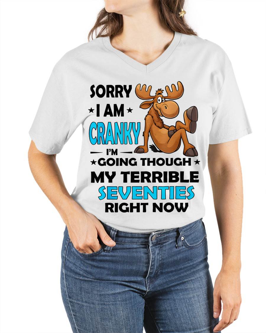 SORRY I AM CRANKY - BIRTHDAY SHIRT FOR WOMEN - KATE00 (SKU12-249)