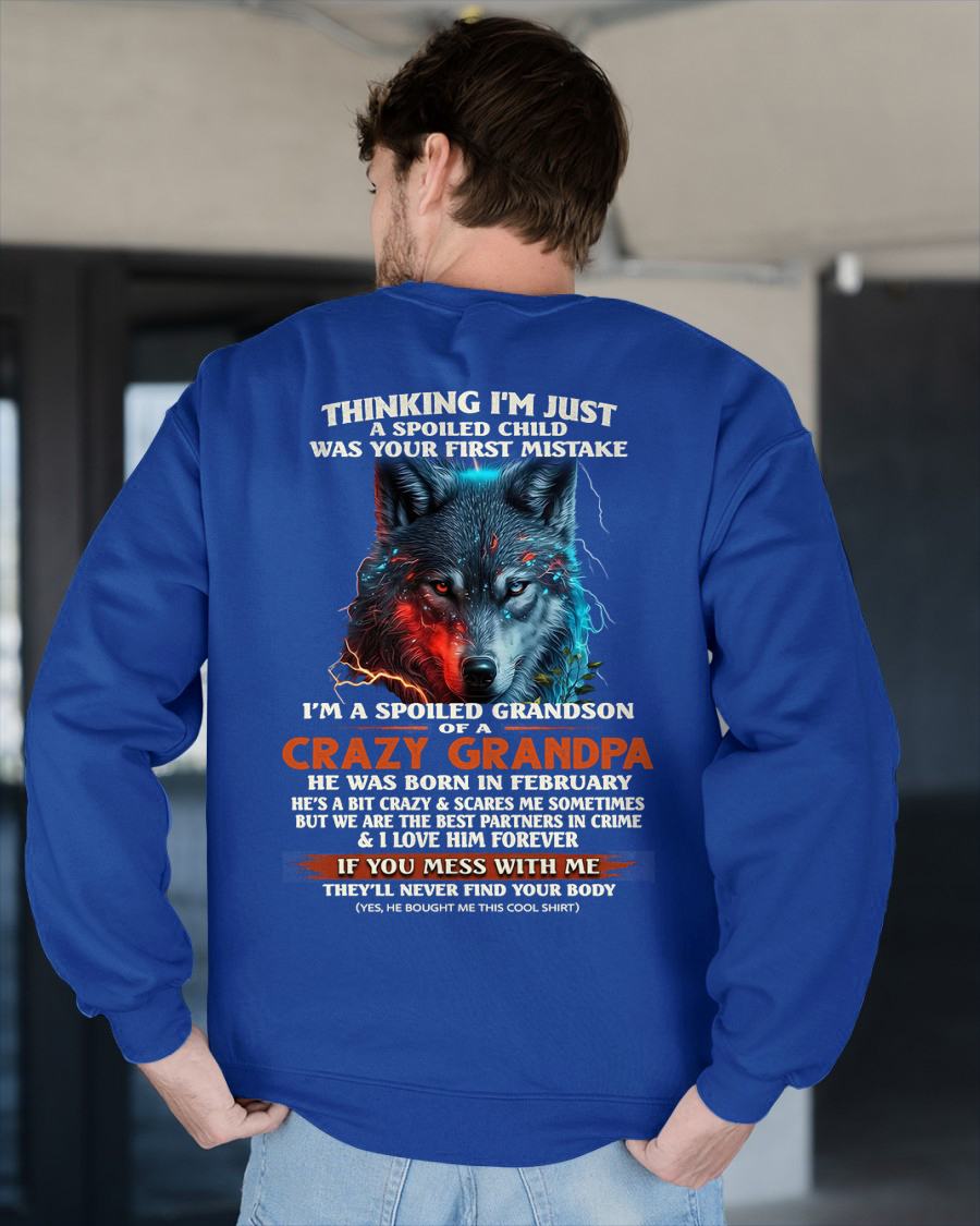 FEBRUARY - SPOILED GRANDSON - GIFT FROM GRANDPA - KATE02 (SKU26T-01-43-02)