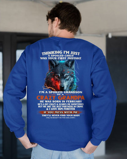 FEBRUARY - SPOILED GRANDSON - GIFT FROM GRANDPA - KATE02 (SKU26T-01-43-02)