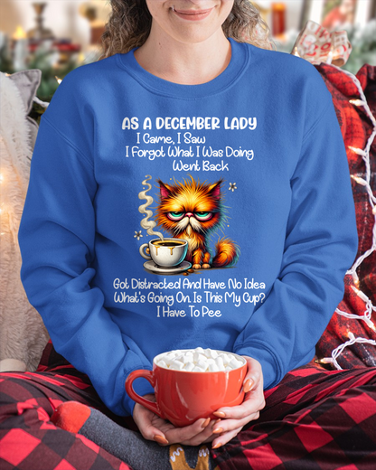 DECEMBER – As A December Lady I Came I Saw I Forgot What I Was Doing Went Back Got Distracted And Have No Idea What's Going On Is This My Cup I Have To Pee – Funny Birthday Gift – Women Shirt (SKU2603-160-12)