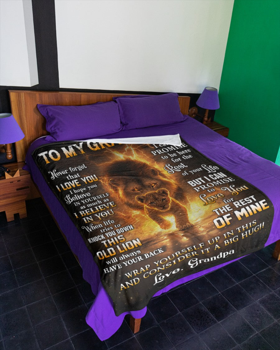 Special Gift For Your Grandson Blanket - From Grandpa