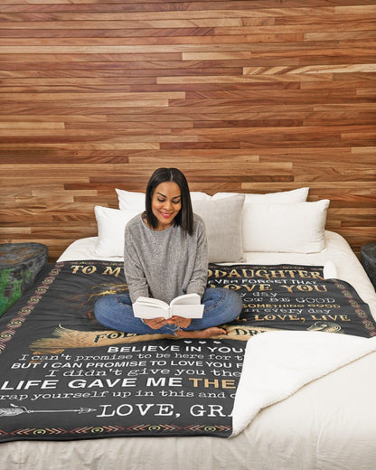 Special Gift For Your Granddaughter Blanket - From Grandma (SKUB09-41)