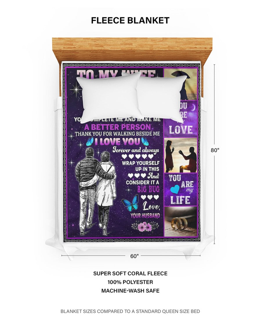 Special Gift For Your Wife Blanket - From Husband (SKU-CHAU-B14) FULL