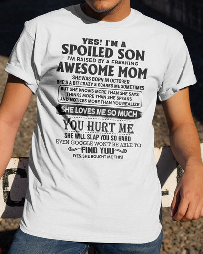 October - Awesome Mom - Perfect gift for son From Mom - KATE10 (SKU-SPW-10)