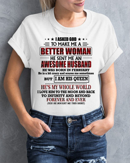 FEBRUARY - GOD SENT ME AN AWESOME HUSBAND - GIFT FROM HUSBAND - KATE02 (SKU12-321-02)