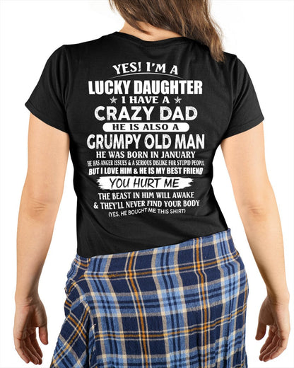 January - Awesome Grumpy Old Dad - Special gift for your daughter From Dad - KATE01 (SKU10-50-01)
