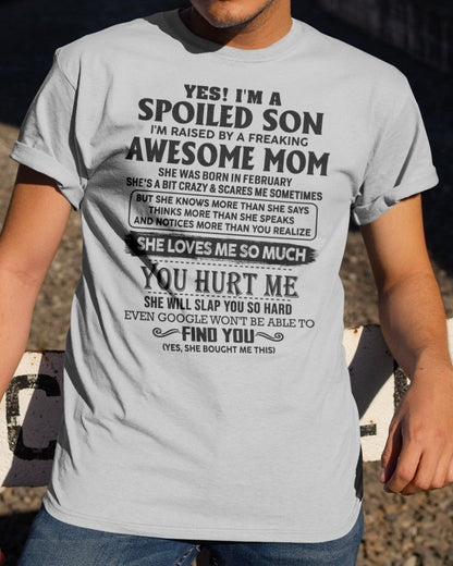 February - Awesome Mom - Perfect gift for your son From Mom KATE02 (SKU-SPW-02)