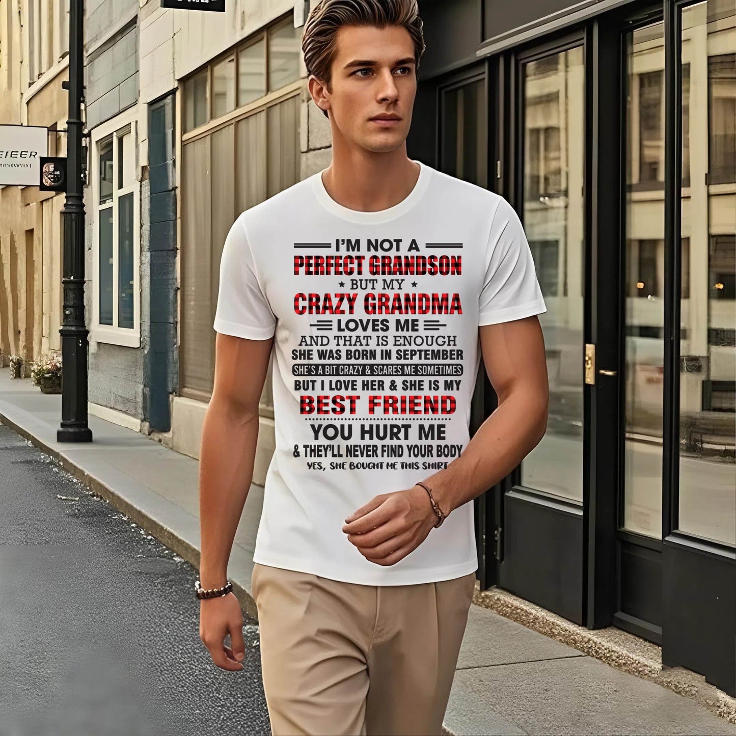 SEPTEMBER - I’M NOT A PERFECT GRANDSON BUT MY CRAZY GRANDMA LOVES ME AND THAT IS ENOUGH - FROM GRANDMA - KATE09 (SKU10-167-09)