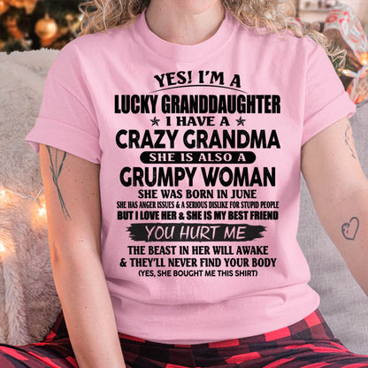 JUNE - LUCKY GRANDDAUGHTER OF CRAZY GRANDMA - PERFECT GIFT FROM GRANDMA - KATE06 (SKU12-146-06)