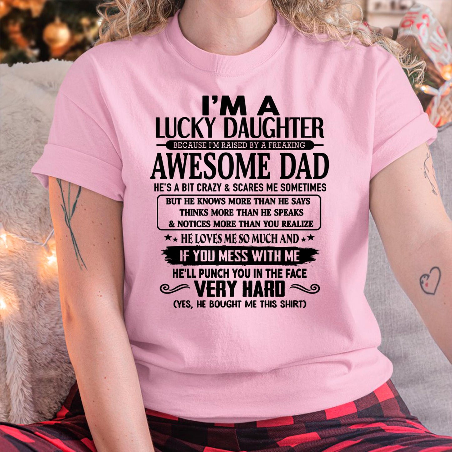 I'm Lucky Daughter - Gift for Daughter from Dad - KATE00 (SKU-TLUCKYDD-00)