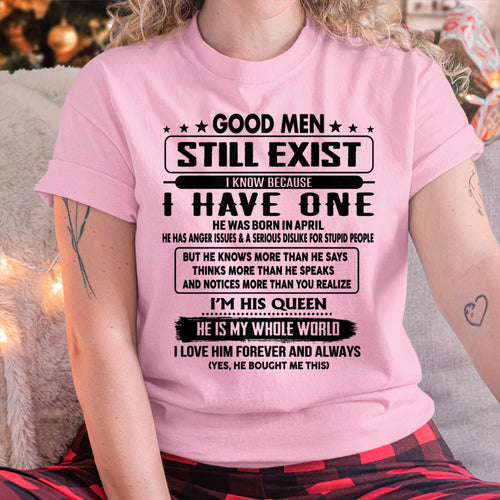 April - Good men Still Exist - gift for your girlfriend, wife from Husband - KATE04 (SKU-GM-04)