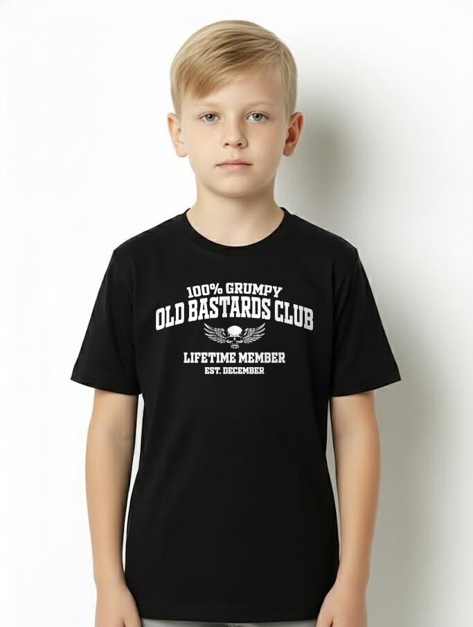 DECEMBER MAN SHIRT – 100% Grumpy Old Bastards Club Lifetime Member – Funny Birthday Gift For Men (SKU2605-240-12)